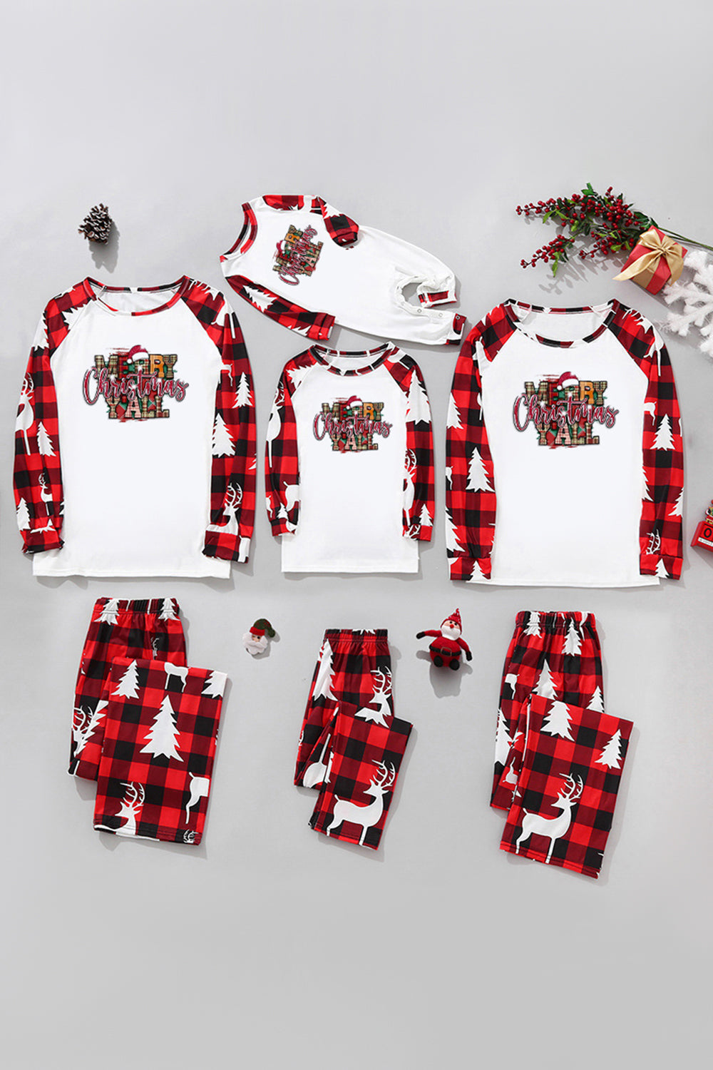 MERRY CHRISTMAS Y'ALL Graphic Jumpsuit for infant to toddler sleepwear