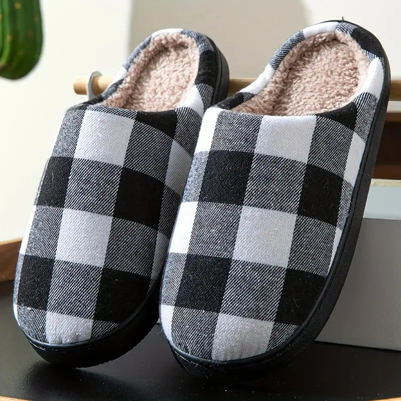 Winter Warmth Plaid Slippers