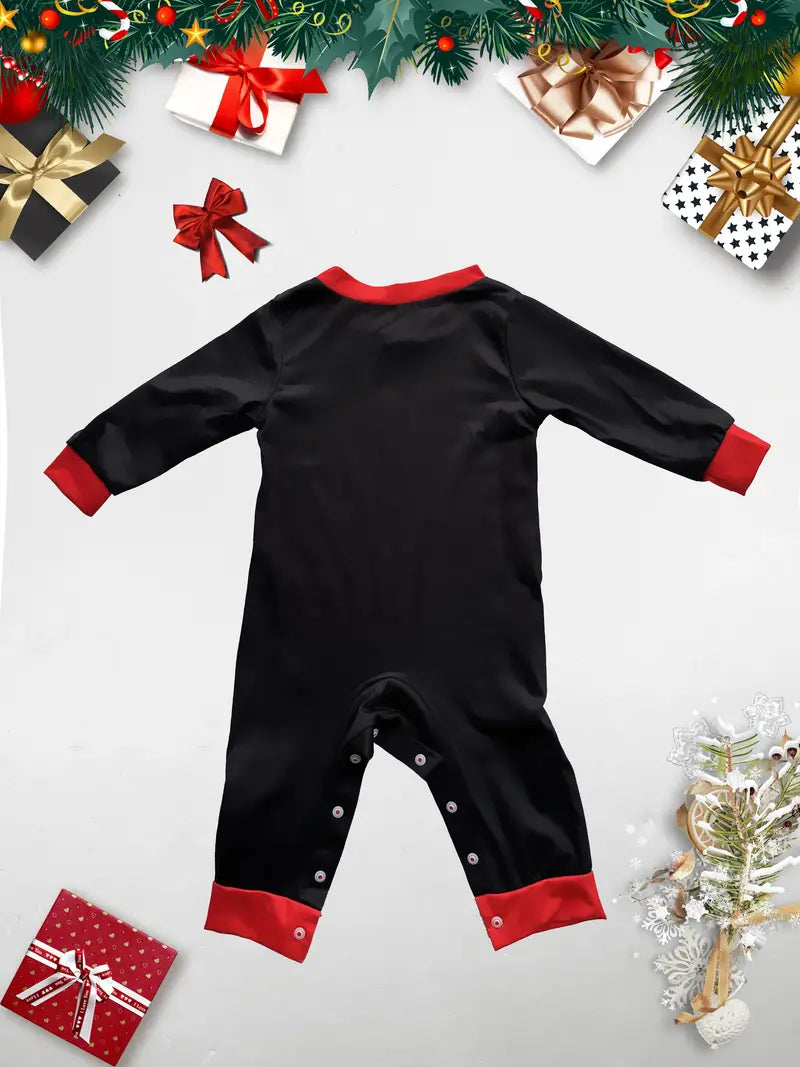 Christmas Infant outfit new plaid long sleeved round neck set