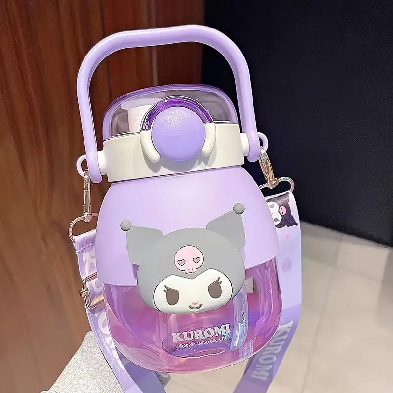 Children Water Cup Cute Cartoon Leakproof Water Bottle With Straw