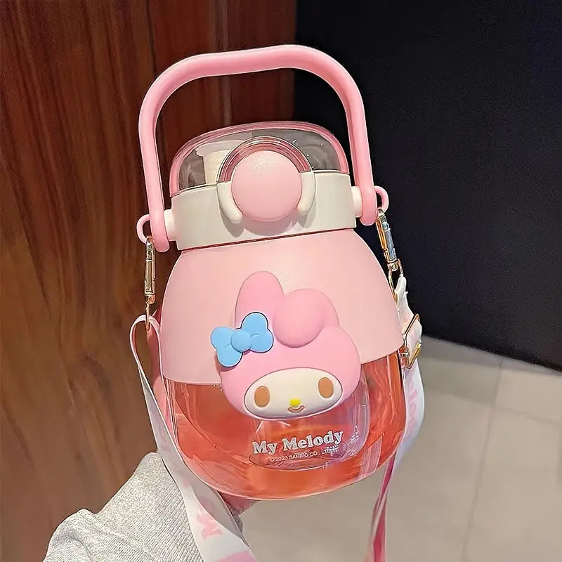 Children Water Cup Cute Cartoon Leakproof Water Bottle With Straw